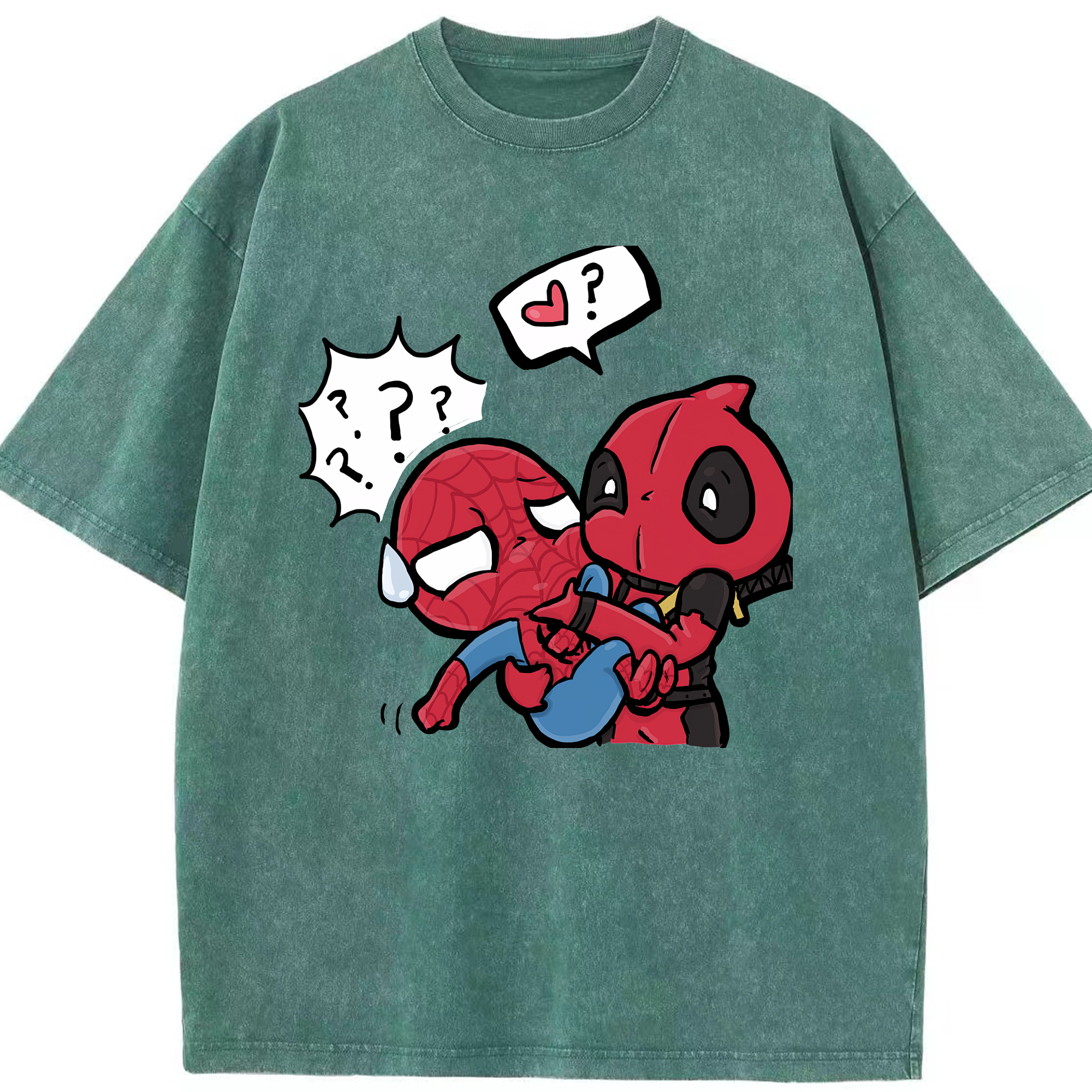 （画像用） Deadpool デッドプール 綿100% ヴィンテージ風 半袖Tシャツ（フロントプリント）